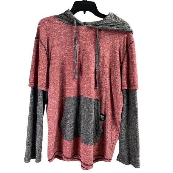 RAW YARN INDUSTRIES Mens Long Sleeve Soft Polyester Pullover Hoodie Shirt Size L - Picture 1 of 12